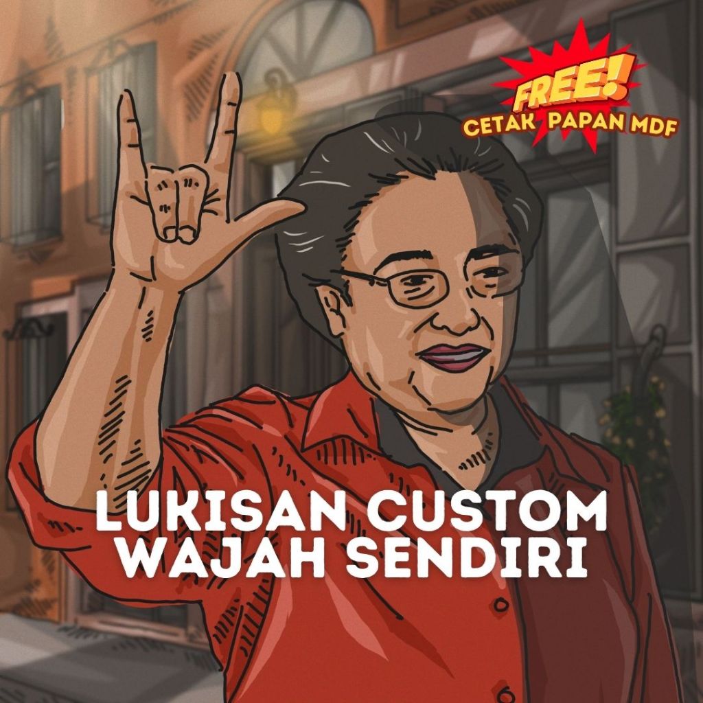 Lukisan Sketsa Wajah Vektor Estetik Lukisan Wajah Murah Ilustrasi Digital Cocok untuk Kado Ulang Tah