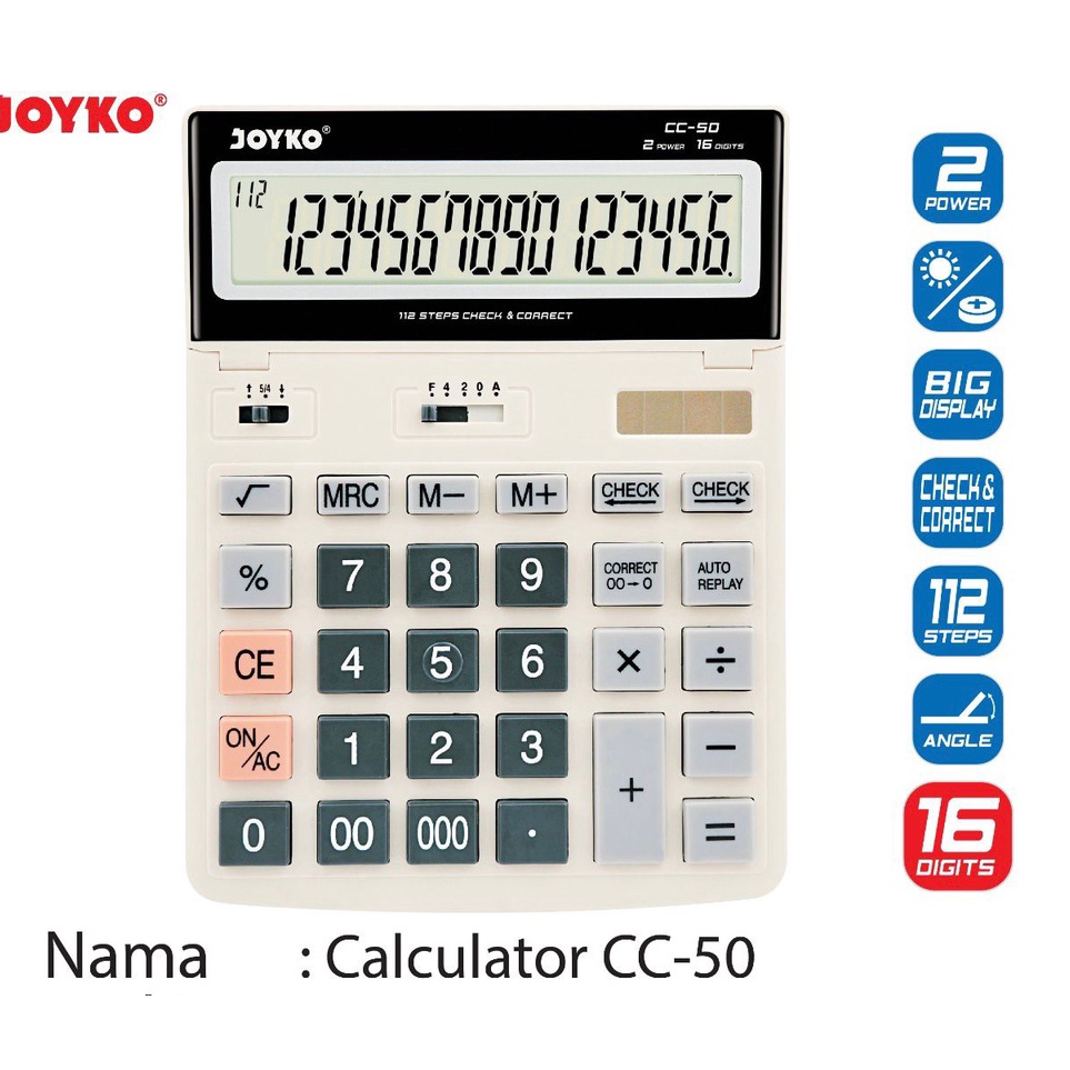

Kreatif Kalkulator Joyko CC5 16digits