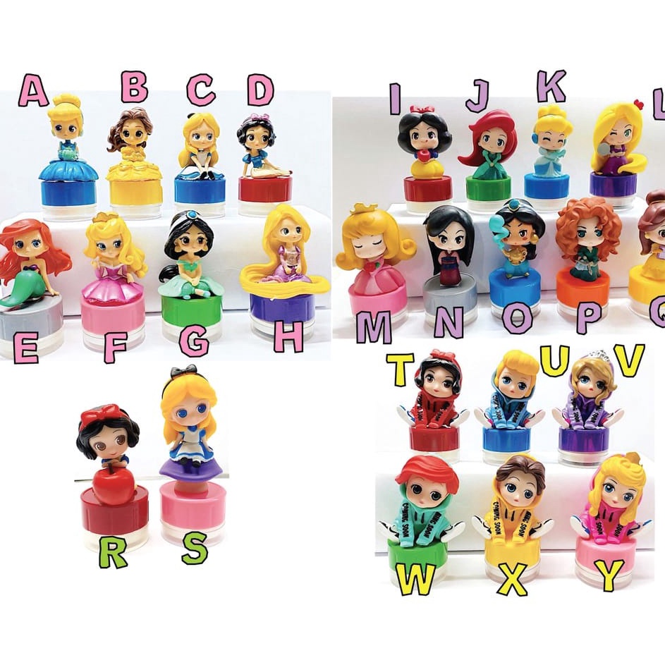 

Model Terkini Stamp stempel nama anak karakter Princess