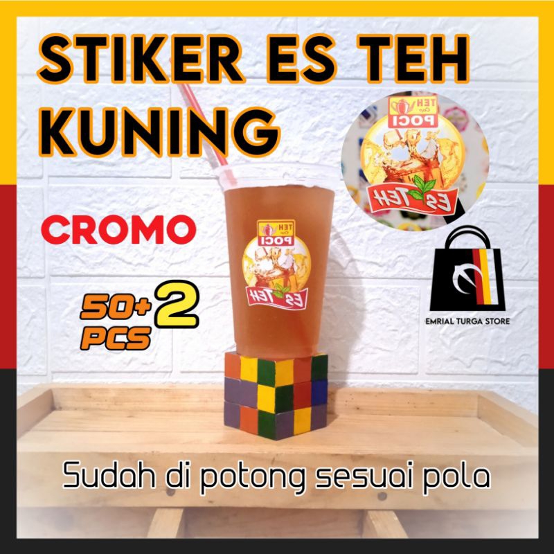 

Stiker Label Cup Es Teh Kuning Cromo