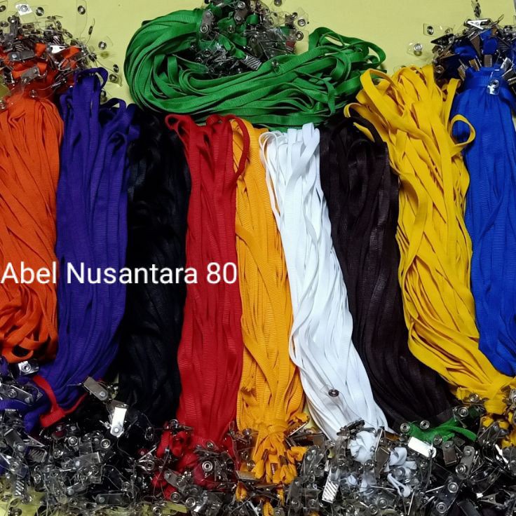 

Baru Tali id card lanyard jepit garis isi 5pcs