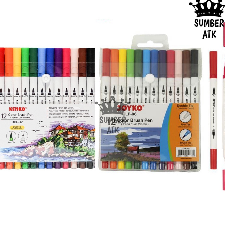 

Sale Color Brush Pen Pena Kuas Warna Joyko CLP6 12 Warna Color