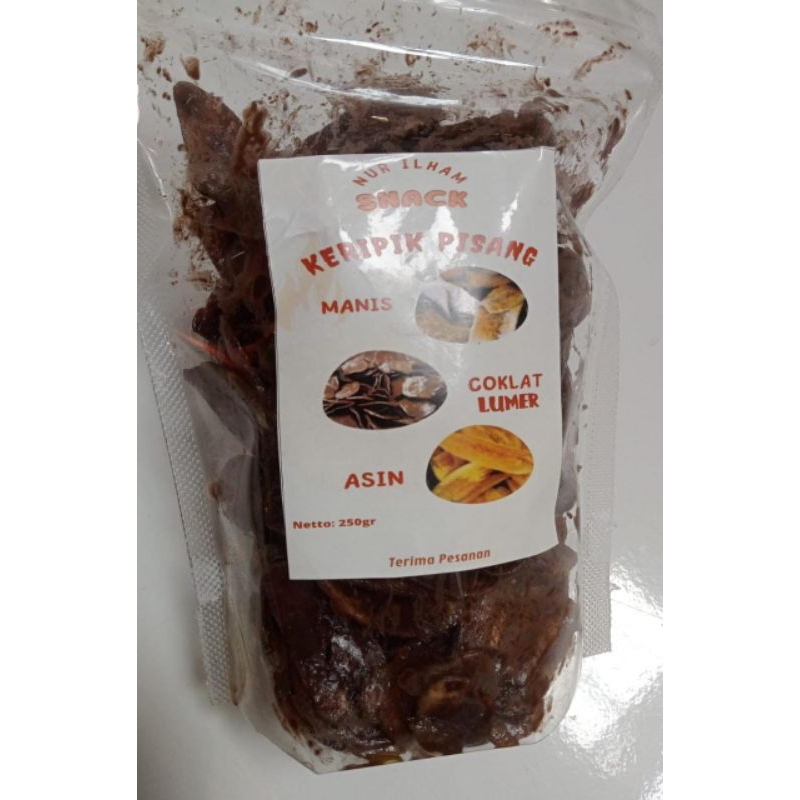 

keripik kripik pisang rasa coklat 250 gr