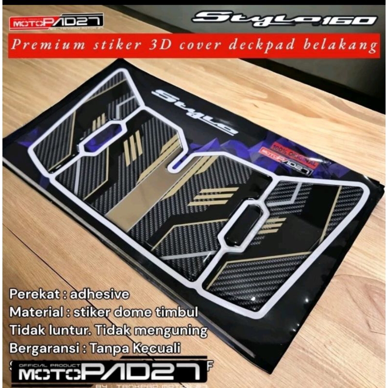 

Stiker Deckpad Belakang STYLO 160 Resin Premium