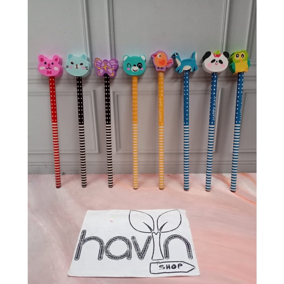 

Stock Banyak 12pc PENSIL PENGHAPUS PAYUPENCIL STIP