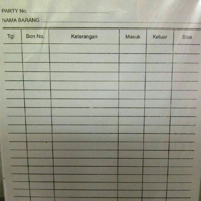 

KARTU STOCKKARTU PERSEDIAAN BARANG1 LEMBAR