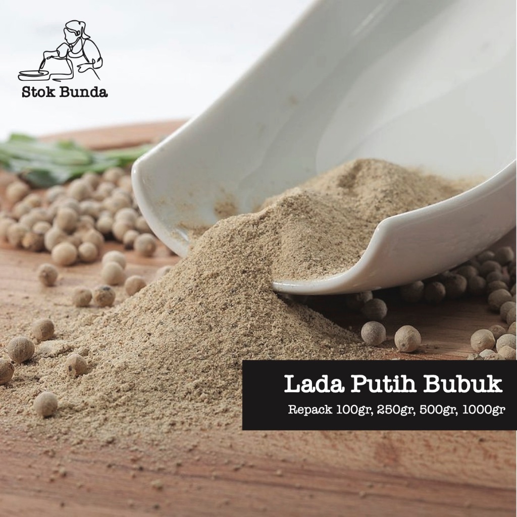 

Lada Putih Bubuk / White Pepper Powder Repack 100gr 250gr 500gr 1000gr