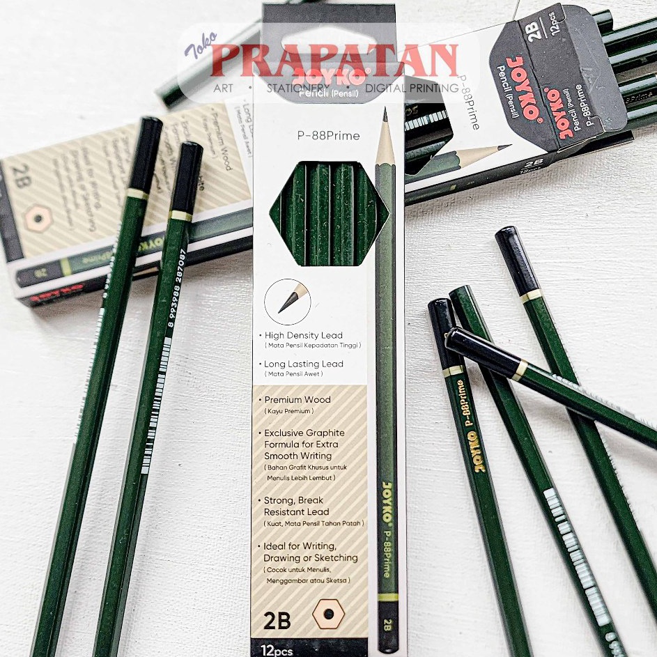 

Produk Keren Pensil Tulis Komputer P88 PRIME Joyko 2B 1 BOX ISI 12PCS Writing Pencil