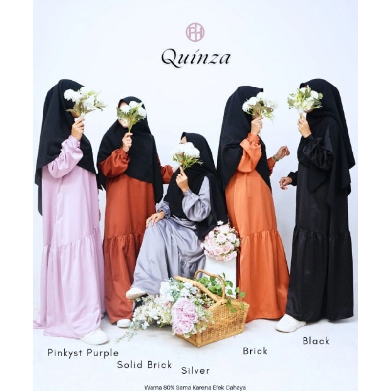 Gamis QUINZA PelangiHijab Pengiriman Tangerang