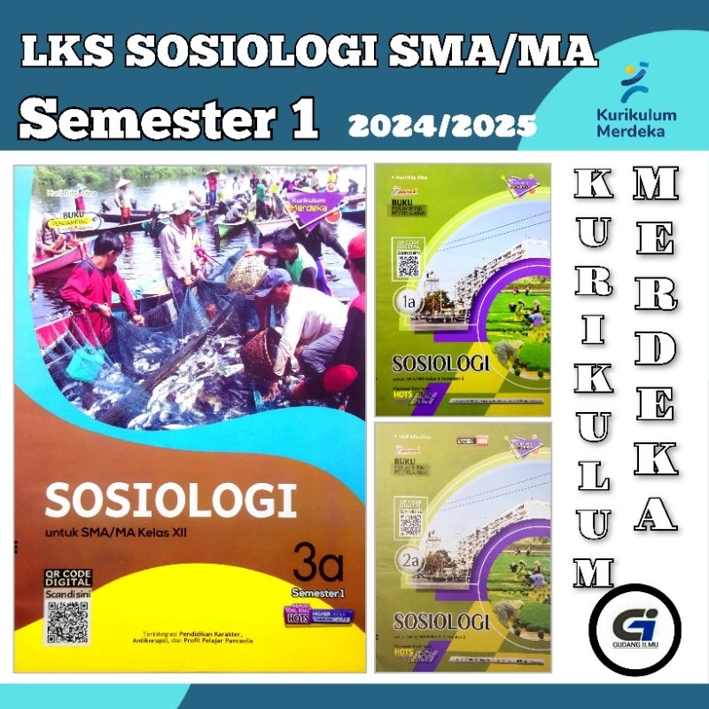 LKS SOSIOLOGI SMA/MA Kelas 10 11 12 Semester 1 kurikulum merdeka 2024/2025