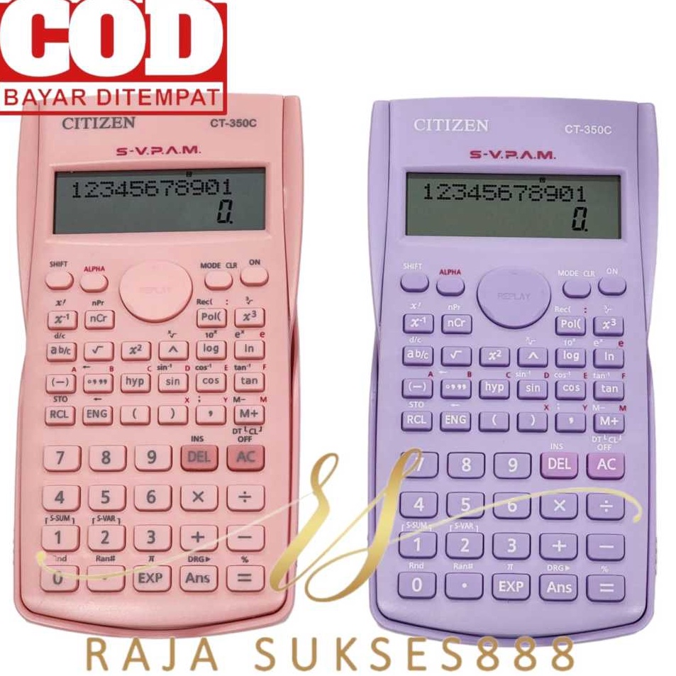 

Kalkulator Scientific CITIZEN CT35C pink ungu pastel lilac Calculator anak sekolah trigonometri sin cos tan ct 35 c Warna Cantik Menarik