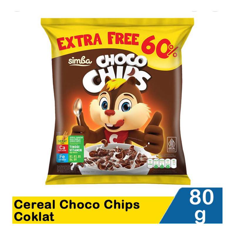 

Sereal Choco Chips Rasa Coklat 50+30g