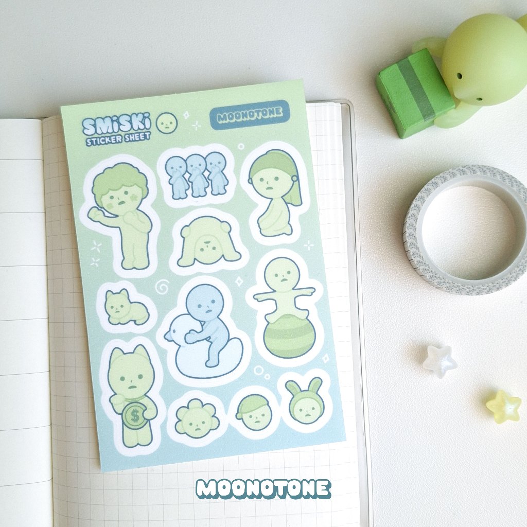 

Smiski Sticker Sheet by moonotone