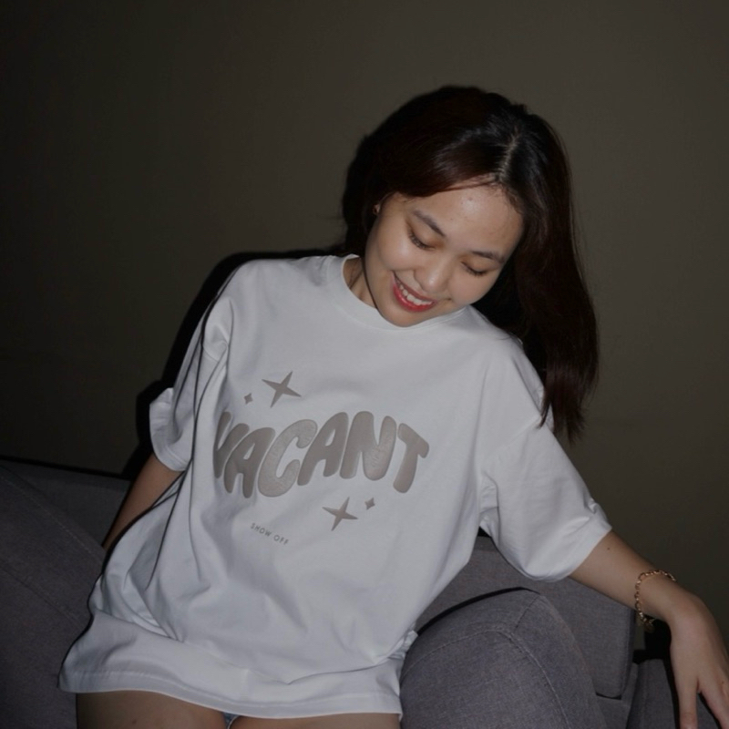 VACANT TEE - WHITE | Kaos Oversized