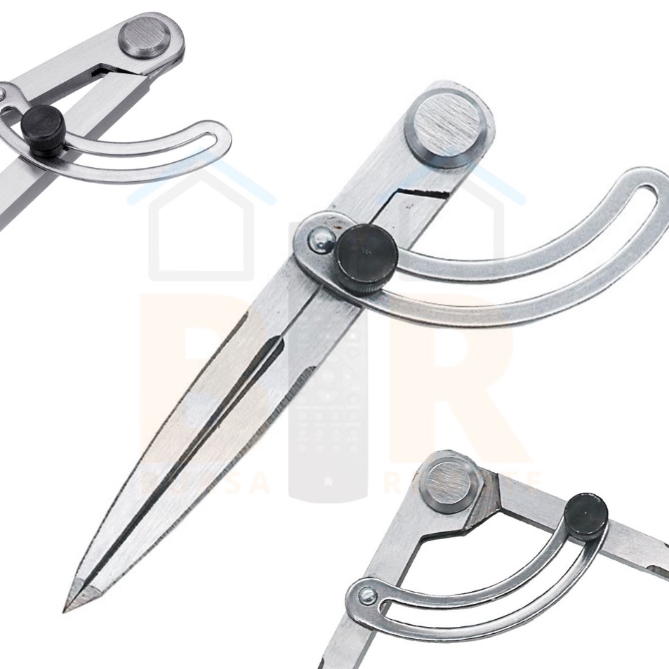 

Praktis Jangka Kompas Stainlees Penanda Pola Pengukur Jarak Adjustable Caliper Steel Lock Sistem Lingkaran