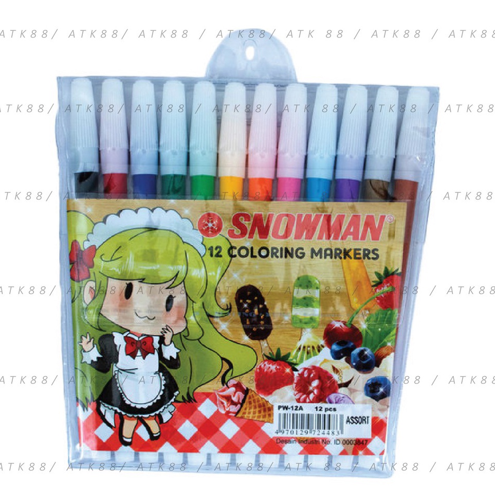 

Spidol Warna Snowman 12 Colours PW12A