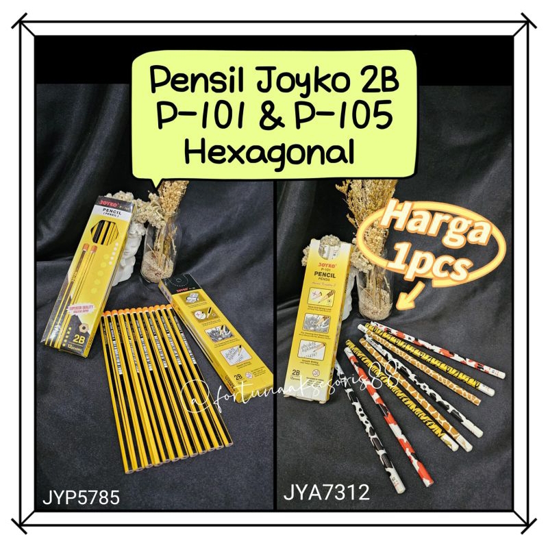 

PENSIL JOYKO 2B P-101 & P-105 HEXAGONAL / PENSIL JOYKO MOTIF HEWAN / JOYKO ANIMAL PENCIL / JYP578512