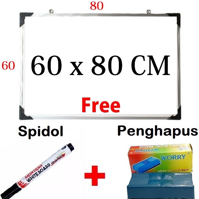 

Terbaru Papan Tulis White Board 6 cm x 8 cm Spidol dan Penghapus