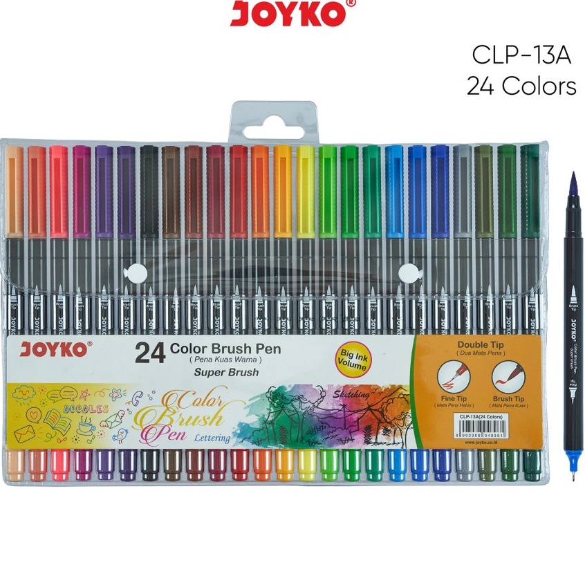 

Colour Brush pen Joyko CLP13A 24 warna