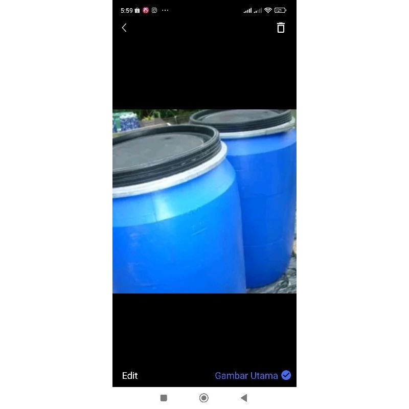 TONG PLASTIK TEBAL 200 LITER BEKAS