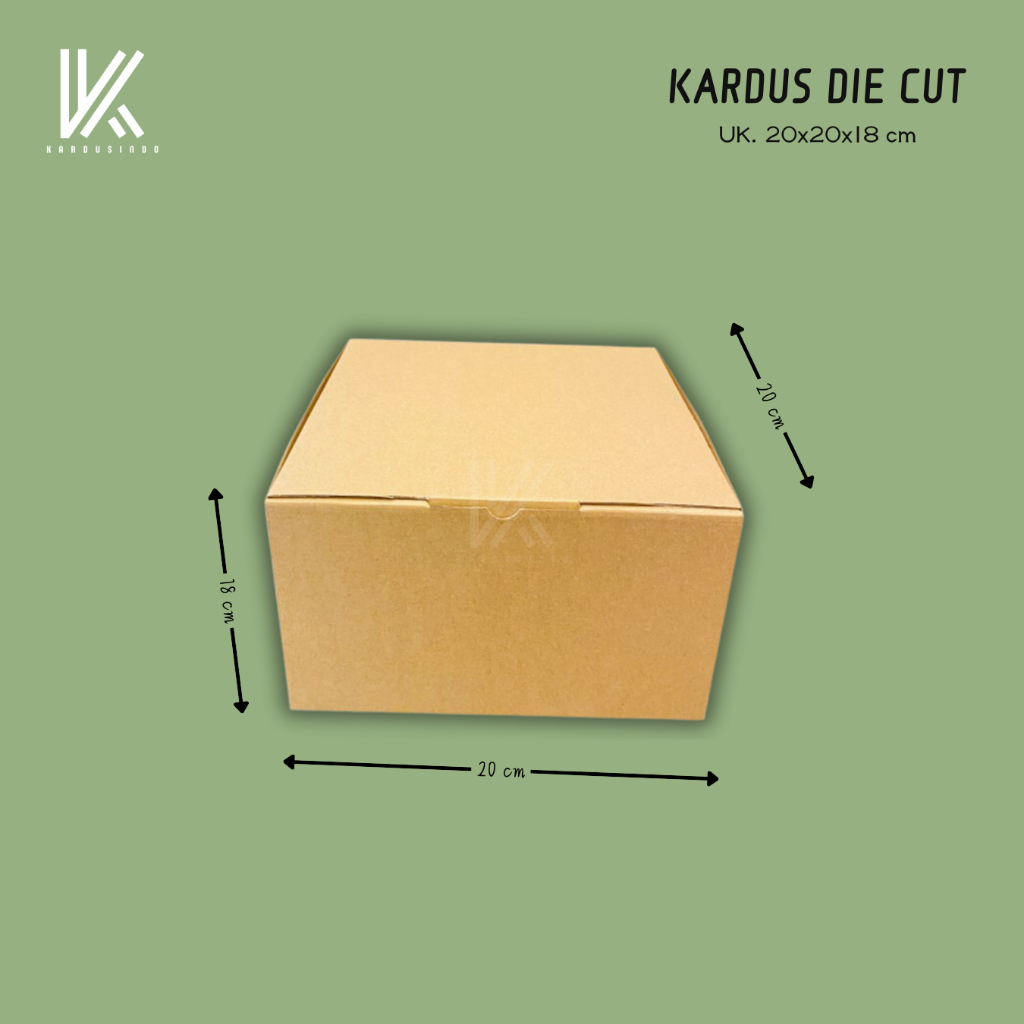 

KARDUS DIE CUT BARU UK 20x20x18 CM
