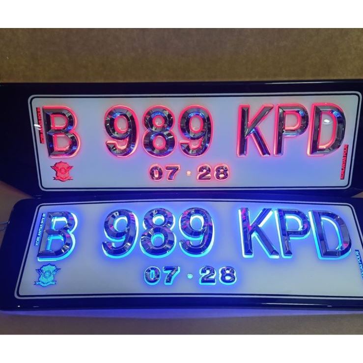 Plat timbul / grafir  crome timbul / plat nomor led huruf timbul