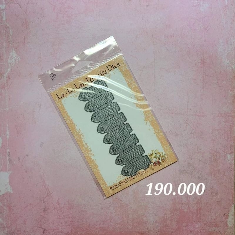 

METAL CUTTING DIES CETAKAN POTONG KERTAS LALA LAND CRAFTS HEART FENCE PAGAR