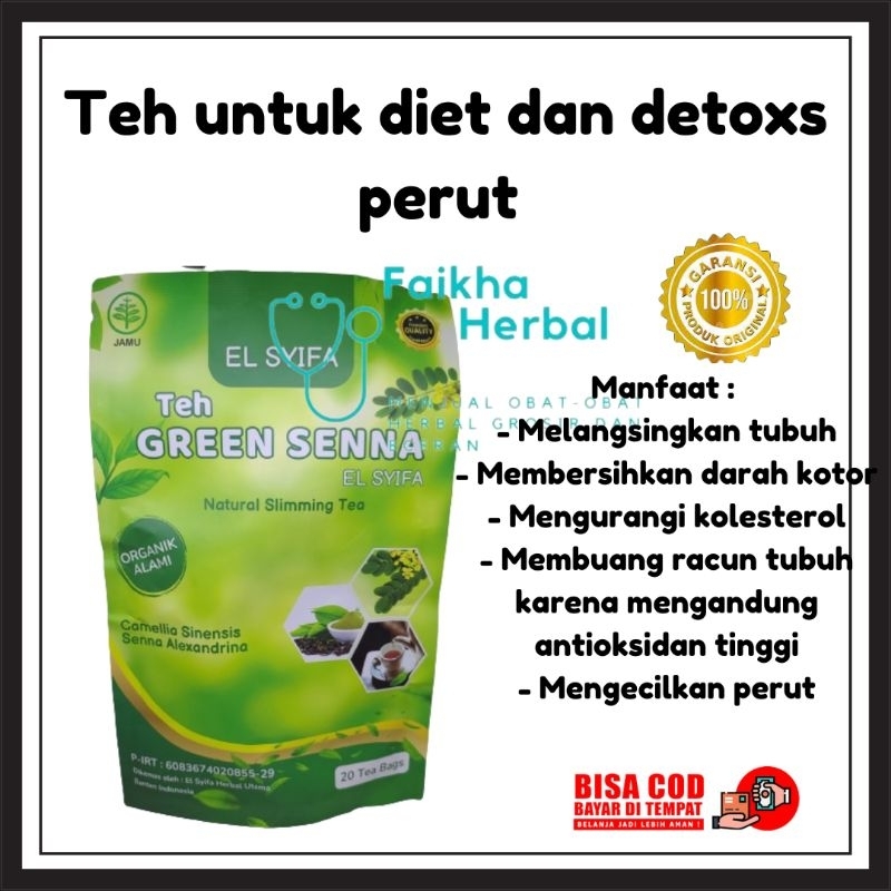 

Teh Senna Herbal Pelangsing Slimming Tea Gurah Perut Teh Pencernaan