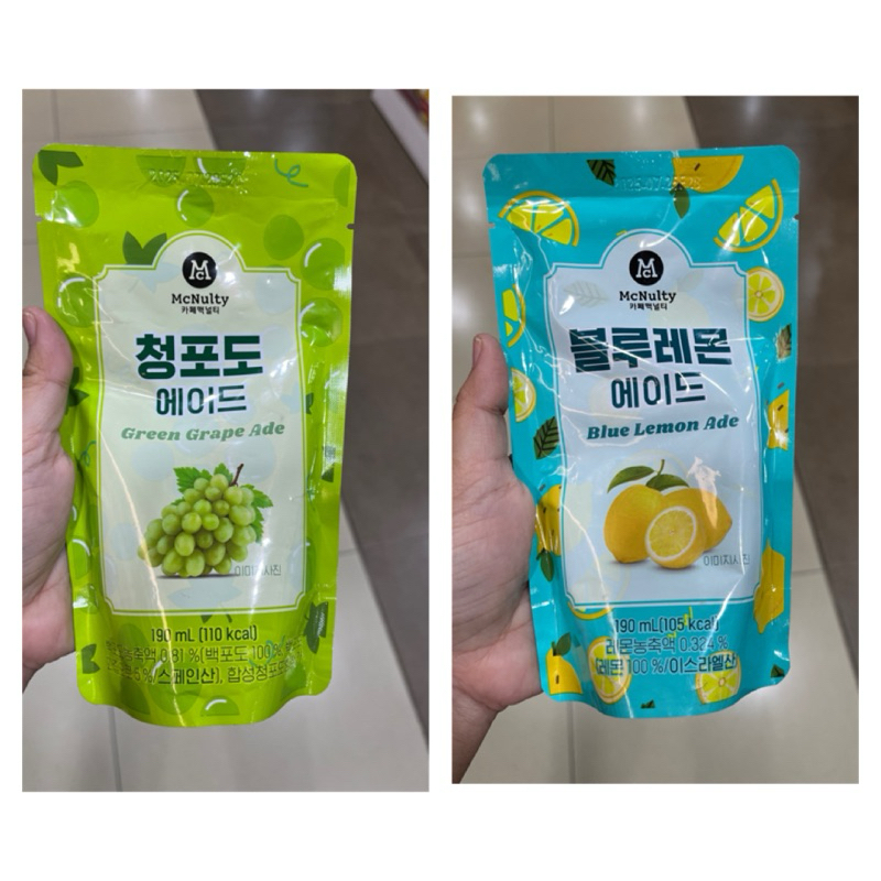 

[Minuman Ala Korea] Mc Nulty blue lemon/green grape - 190ml