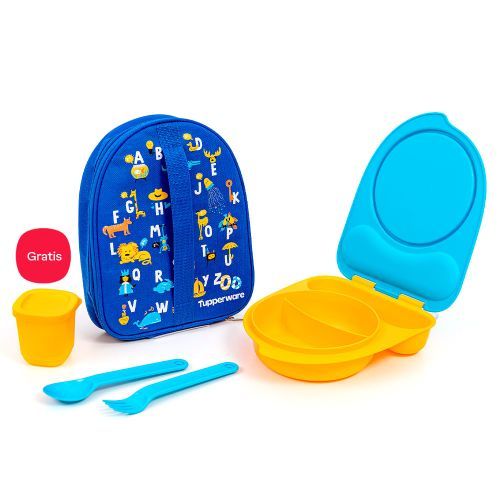 Kiddos lunch set + free tupperware - promo mei