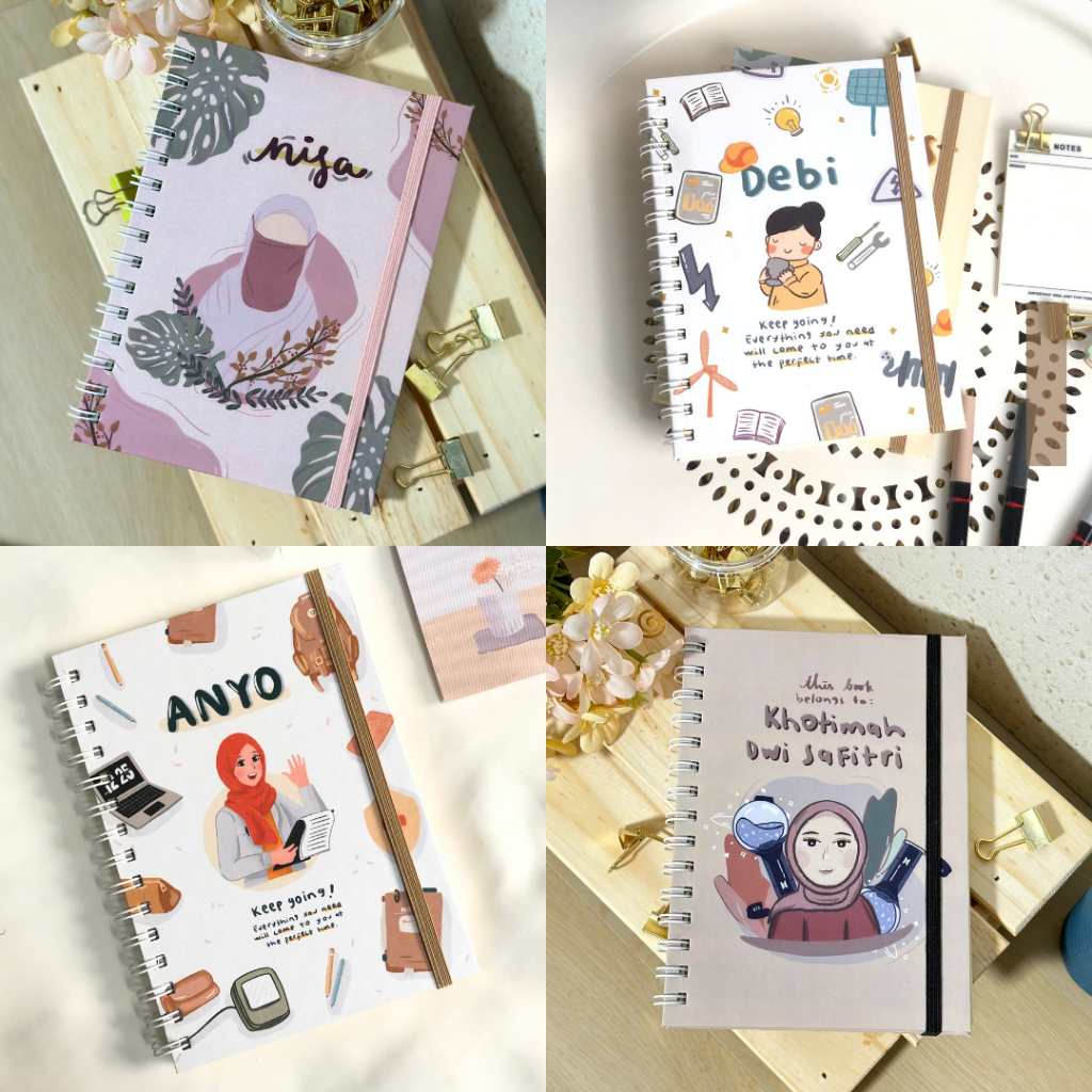 

TAMBAHAN CUSTOM | ADDITIONAL CUSTOM ILLUSTRATION | Custom Illustrations Notebook | Planner | Buku Tulis Catatan Ilustrasi Series