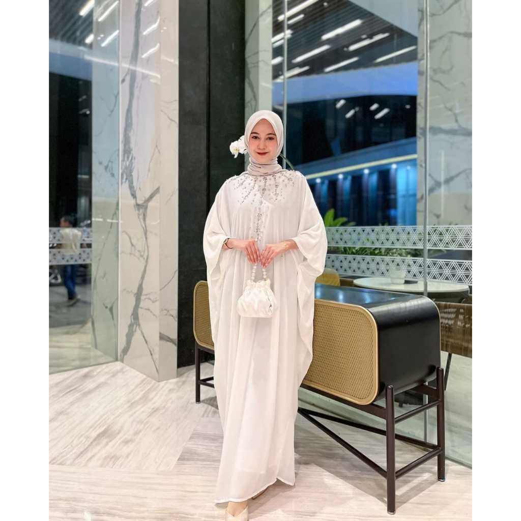 Kaftan Putih Kaftan Hitam Baju Pesta