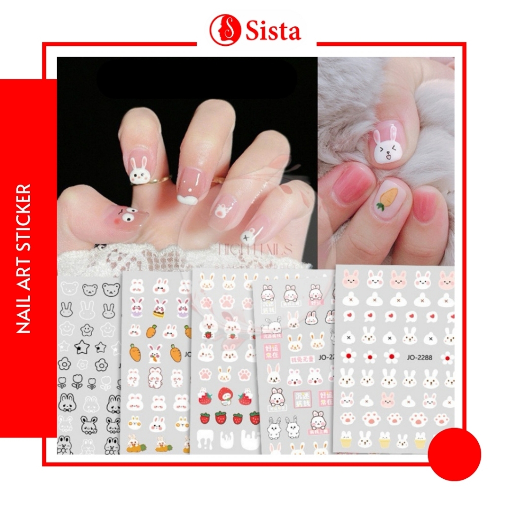 Stiker Kuku | Stiker Kuku Karakter Bunga | Nail Art Sticker 3D | Stiker Kuku Murah