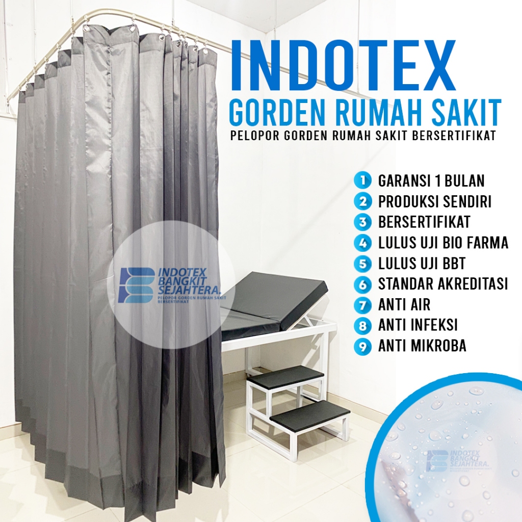 Gorden Pembatas Ruangan Di Rumah Sakit Tirai Khusus Anti Air Anti Darah Anti Noda Buktikan Sendiri