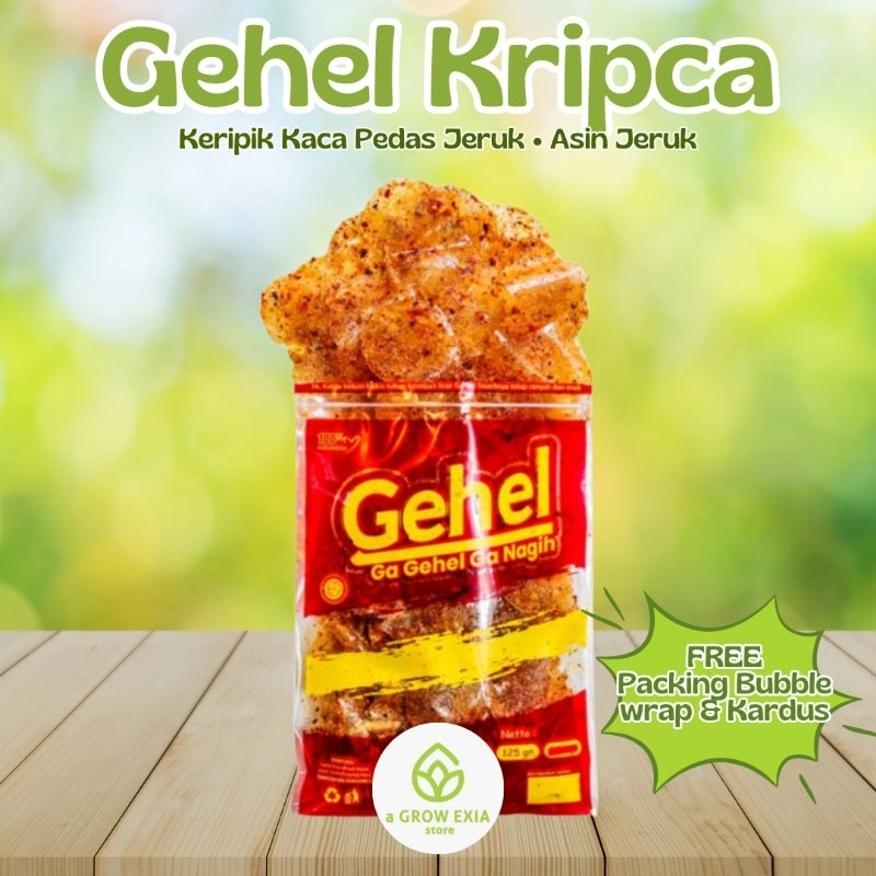 

Gehel Kripca Keripik Kaca Pedas Asin Daun Jeruk Cemilan Makanan Ringan Kemasan 125 gr