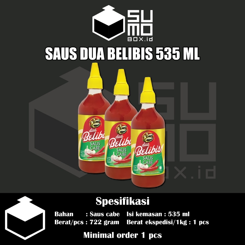 

Dua Belibis Saus Sambal Cabe 535ml Botol Besar / Saos Cabe