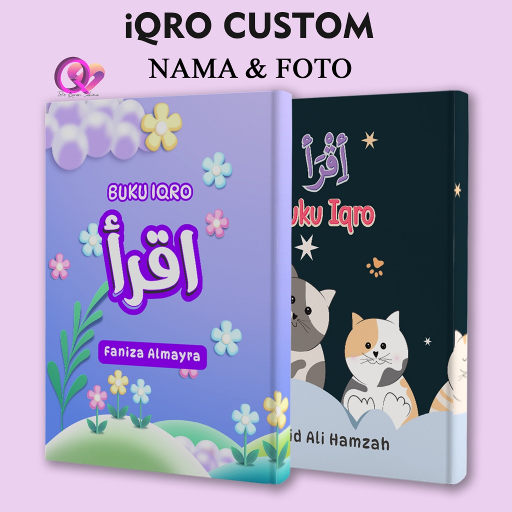 IQRO CUSTOM NAMA DAN FOTO - IQRO MILENIAL TULIS NAMA - IQRO WARNA CUSTOM COVER HC/SC