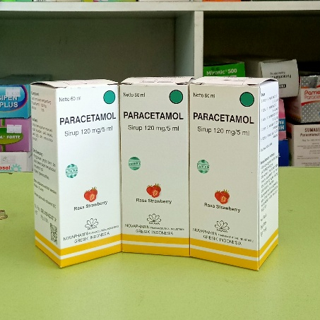 Paracetamol Sirup Novapharin Botol 60 ml Rasa Strawberry - Demam Anak