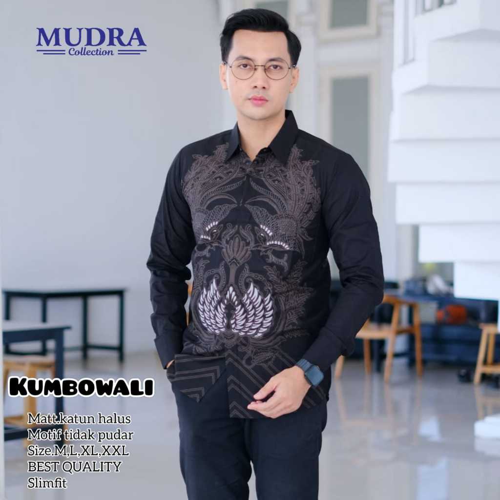Batik Mudra Collection / Batik Pria Lengan Panjang / Batik Terbaru / Kumbowali / Mudra Hijab