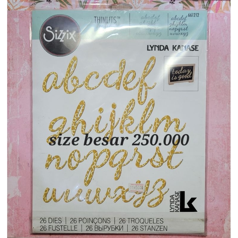 

METAL CUTTING DIES CETAKAN POTONG KERTAS SIZZIX HURUF UKURAN BESAR