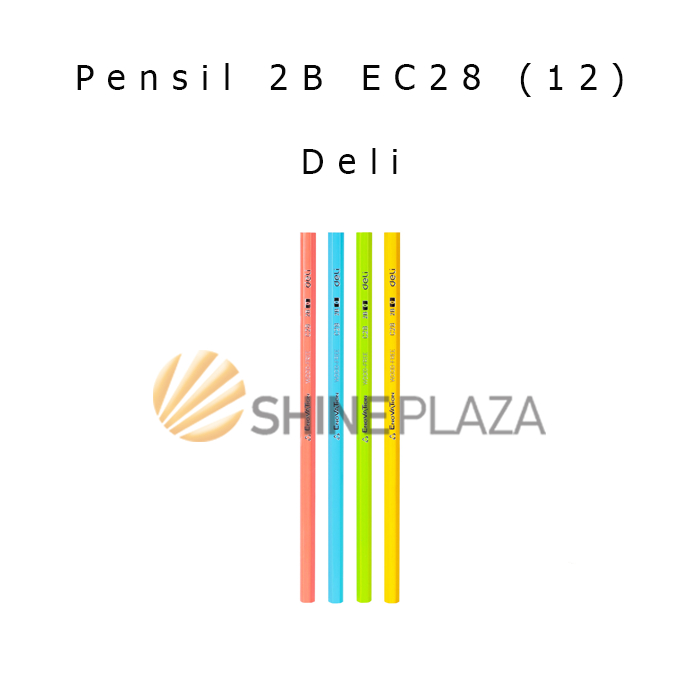 

[PACK] Pensil Gambar Komputer 2B Deli EC28 1 Pak Isi 12 Drawing Wood Free Pencil Murah