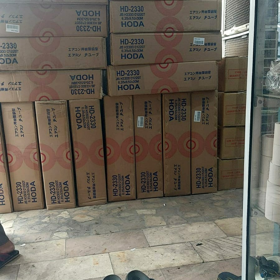 Pipa AC Hoda 1/4×3/8 Buat AC 1pk Tembaga Tebal Permeter untuk ac split 05pk-1pk
