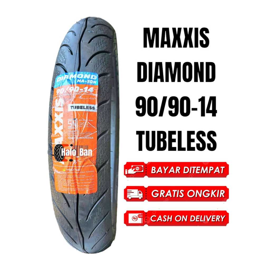 Ban Maxxis Diamond 90/90-14 Ring 14 Tubeless ban 90/90-14 ban tubles 90/90-14 ban r14 ban motor ring