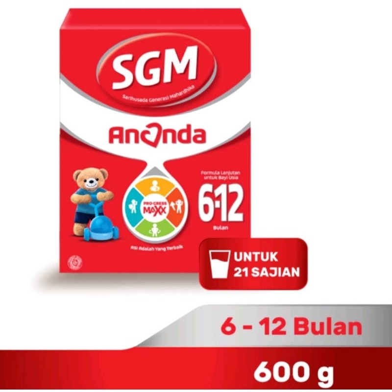 Original SGM Ananda 2 (6-12 bulan) Formula susu Bayi Bubuk 600gr Termurah