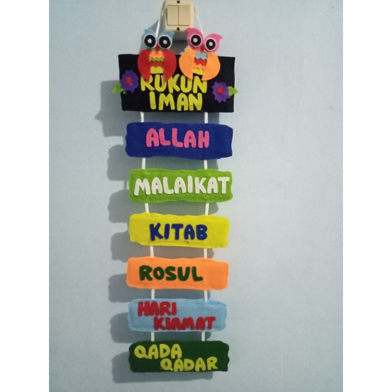 Krajinan spon eva Hiasan Dinding Islami Huruf Hijaiyah Dekorasi Dinding Pajangan dinding Edukasi Ana