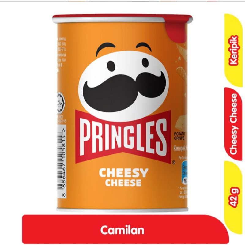 Pringles Keripik Kentang Keju Cheesy Kaleng grosir