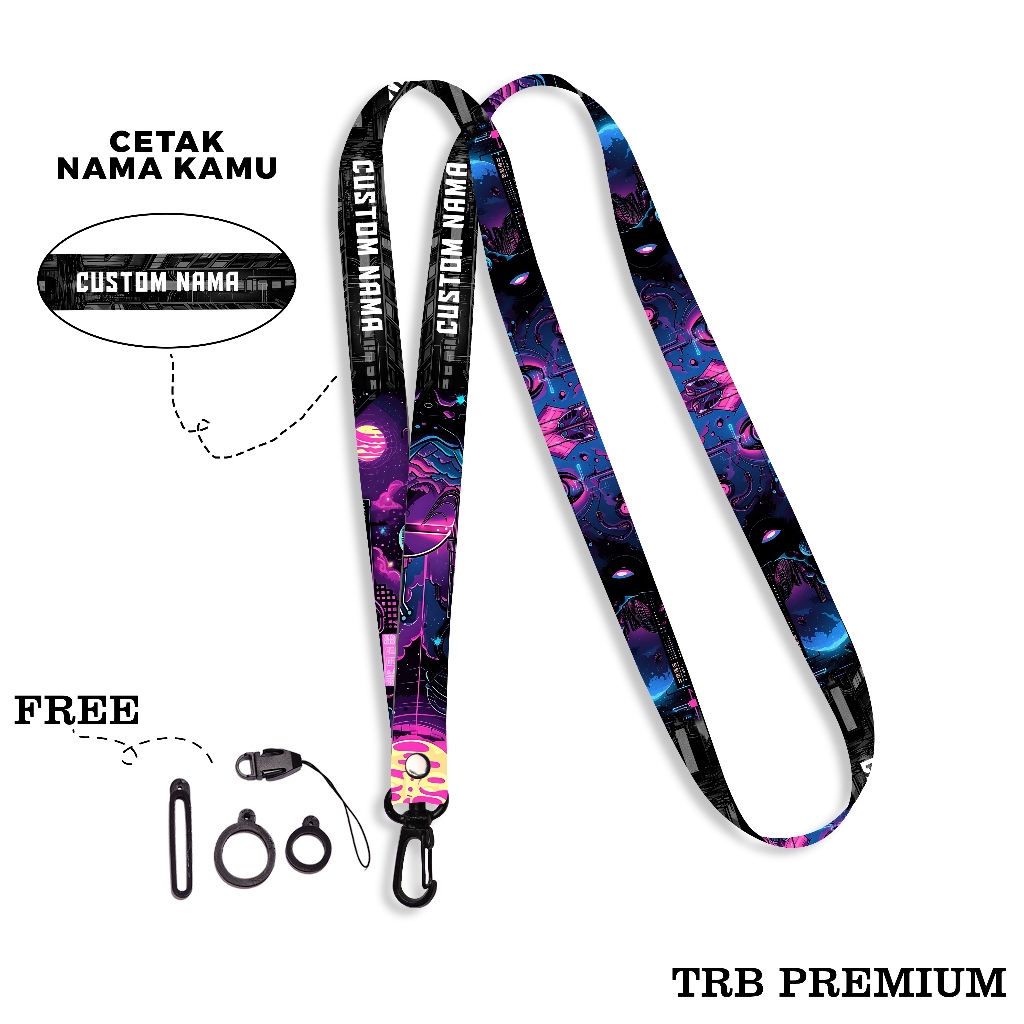 

PROMO TERBARU LANYARD CUSTOM NAMA CYBERPUNK 1,5 CM BISA REQUEST NAMA FULL PRINTING 2 SISI GANTUNGAN