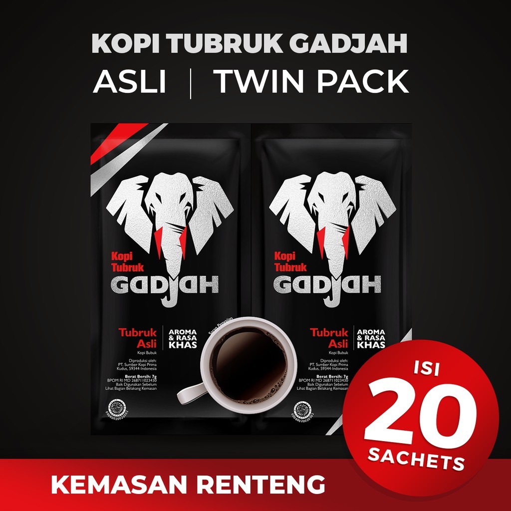 

Kopi Tubruk Gadjah isi 20 Sachet