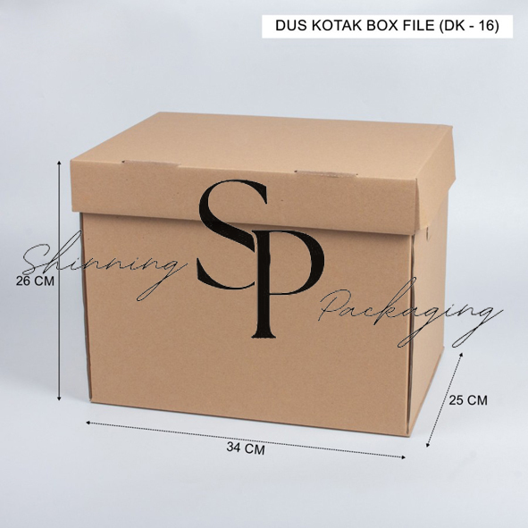 

( 5pcs ) Kardus die cut coklat polos dus arsip file organizer size 34x25x26 cm box file penyimpanan dokumen