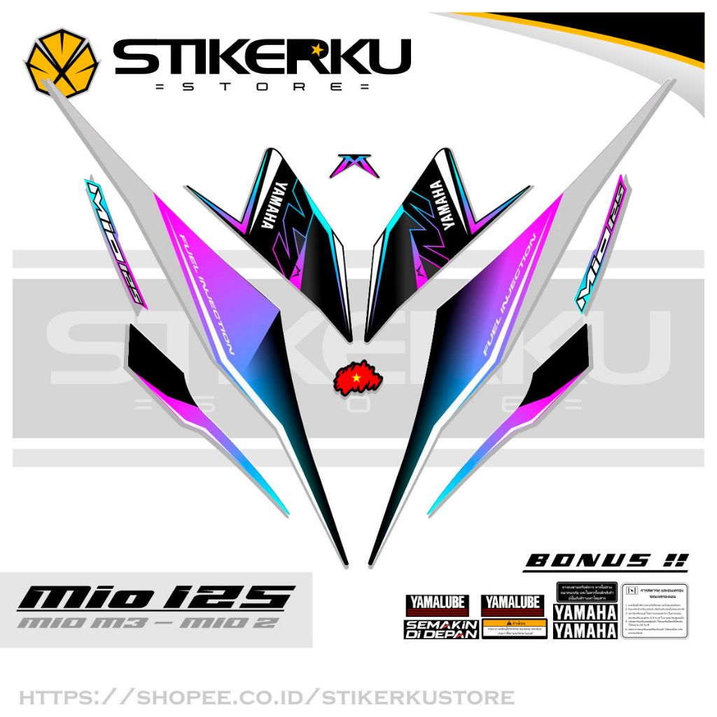 STRIPING MIO 125 MOTIF 68 / STICKER MIO M3 / SOLARIZ STIKER / STICKER / VIRAL STIKERKUSTORE